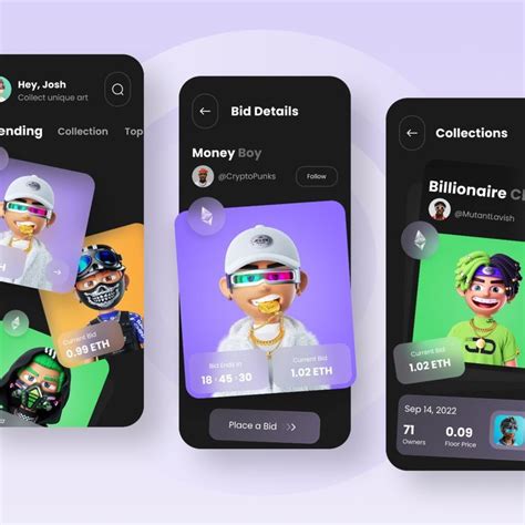Nft Marketplace Mobile App Ui Design