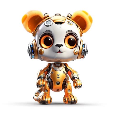 Premium Ai Image A Robot Bear With A Head That Saysroboton It