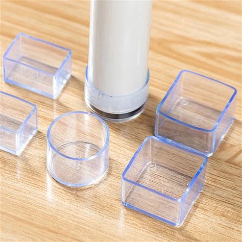 Wholesale Customize 4Pcs Set 40 40mm Square Transparent Furniture Leg