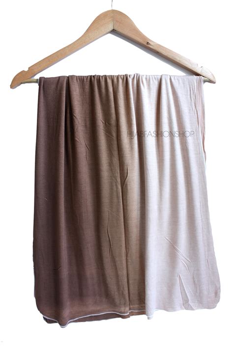 Ombre Jersey Hijab - Brown and Pale Nude | HIJAB FASHION SHOP