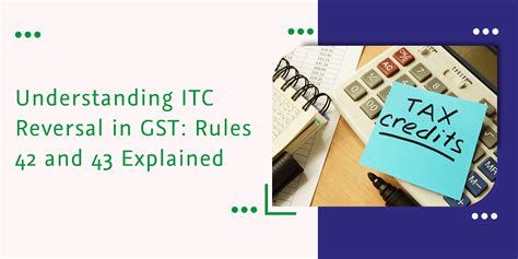 Rule 43 42 Of Cgst Sgst Itc Reversal Under Gst With Example