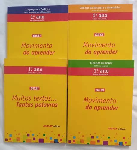 Livro Sesi Movimento Do Aprender 1 Ano Ensino Fundamental 4 Volumes