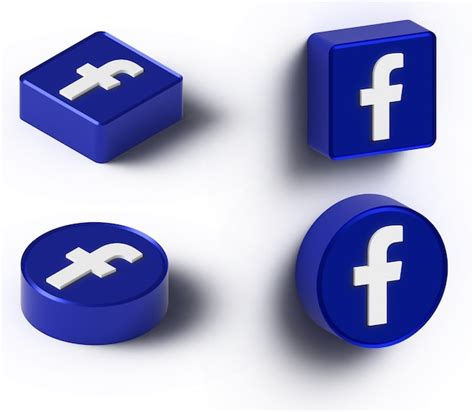 Premium PSD Facebook 3d Icon Rendered Social Media Set