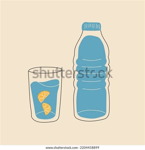 Plastic Bottle Pure Water Glass Water Stock Vector Royalty Free 2204458899 Shutterstock