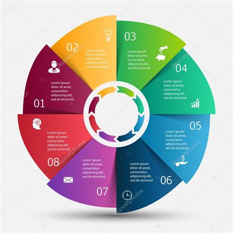 Circle Infographic With Colorful Segments Stock Vector By ©abert84 79954766