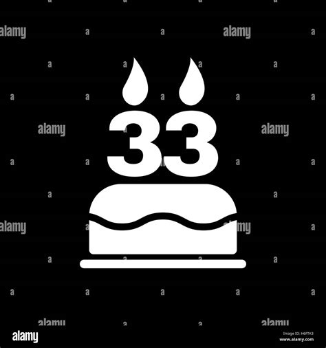 Birthday cake 33 candles Black and White Stock Photos & Images - Alamy