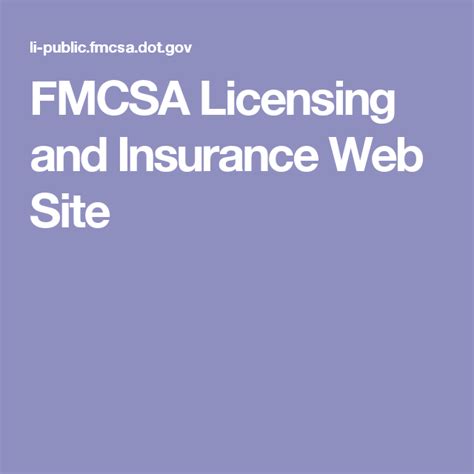 Fmcsa S Licensing And Insurance System Life Insurance Quotes