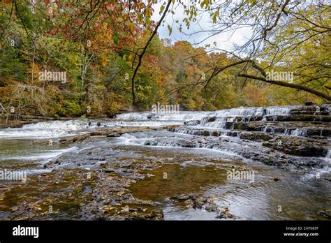 Burgess Falls Falling Water River Tennessee Stock Photo Alamy