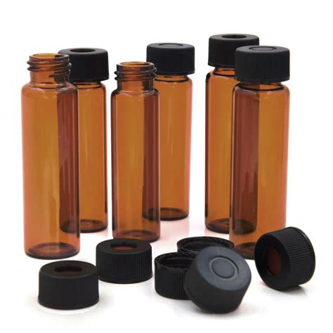 Lab Sample Storage 8 12ml Amber Glass Vial With 15 425 Screw Cap And