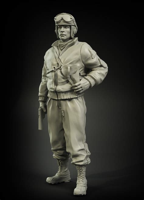 Us Army Tanker In Winter Clothes No Panzerart Fi