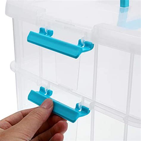 Btsky 2 Layer Stack And Carry Box Plastic Multipurpose Portable Storage