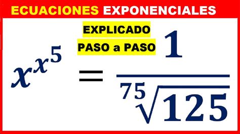 Ecuaciones Exponenciales Con Fracciones Ejemplo Youtube