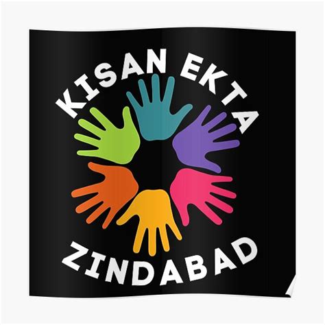 Kisan Ekta Zindabad Poster For Sale By Smartypaints Redbubble