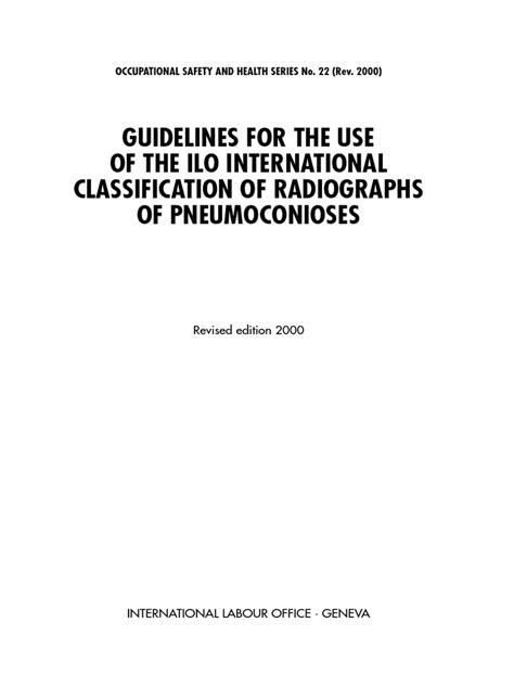 Ilo Classification For Pneumoconiosis Pdf Medicine Wellness