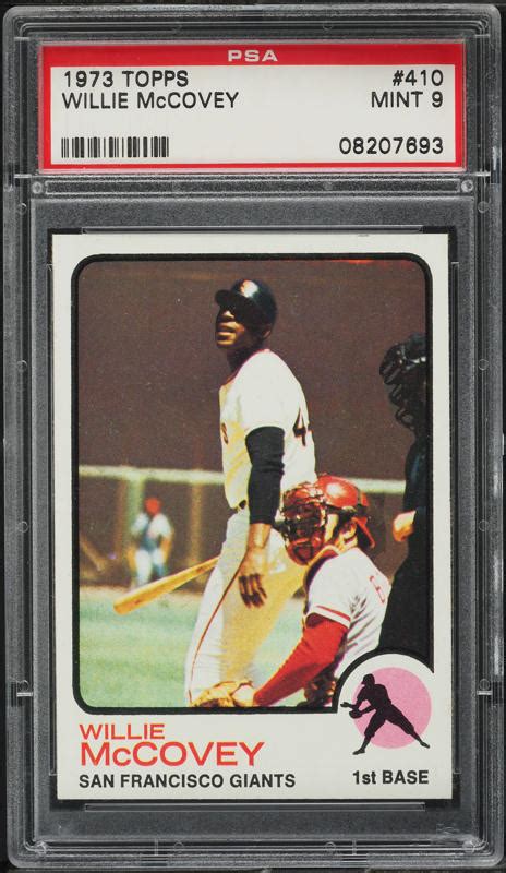 Topps Willie Mccovey Psa Mint Weekly Sunday Auction