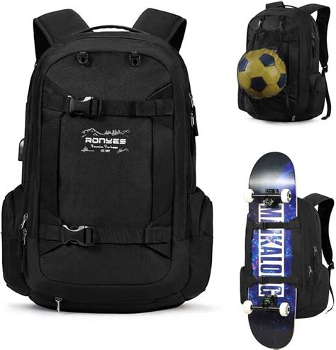 Comprar Ronyes Skateboard Backpack 173 Inch Laptop Backpack With Usb