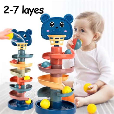 Entwicklungs Spiele Montessori Rolling Ball Babys Pielzeug Lernspiel