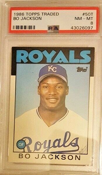 Bo Jackson Topps Traded T Psa Nm Mint Rookie Card Rc Royals