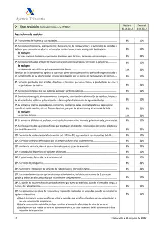 Tipos De IVA Desde El 1 De Septiembre De 2012 PDF