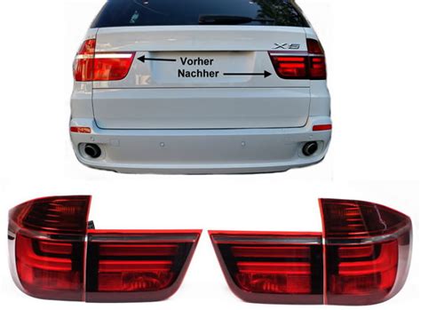 X Bmw E Led R Ckleuchten Lightbar Schwarz Rot