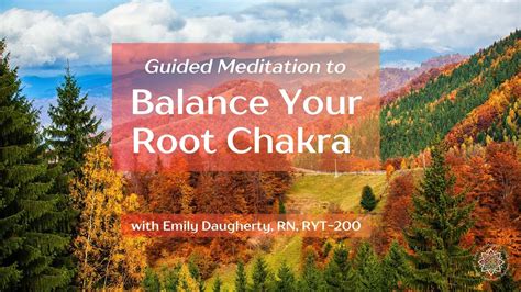 Guided Meditation To Balance Your Root Chakra Muladhara Chakra Meditation Youtube