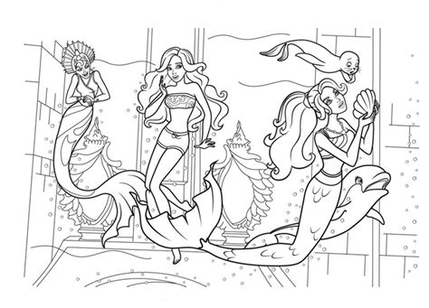 Barbie Mermaid Coloring Pages