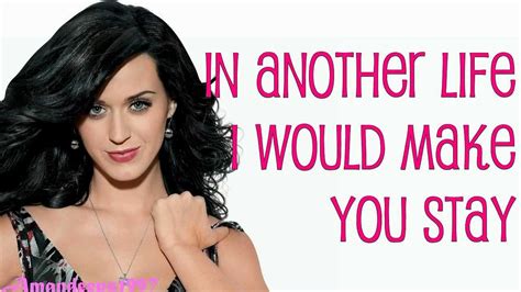 Katy Perry The One That Got Away Lyrics On Screen Youtube