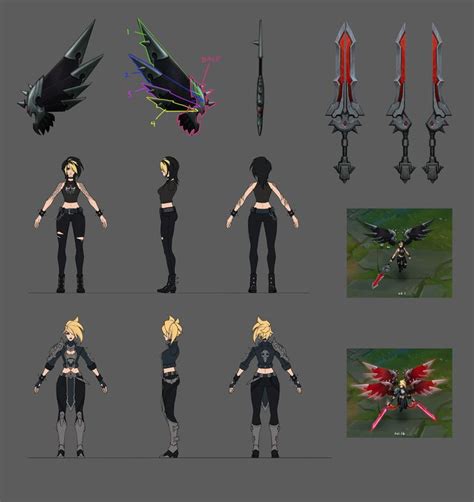 Artstation Pentakill Kayle Joyce Koo Character Turnaround Concept