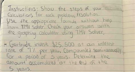 Solved Instructions Show The Steps Of Your Calculations For Each Problem Resolution Use The A