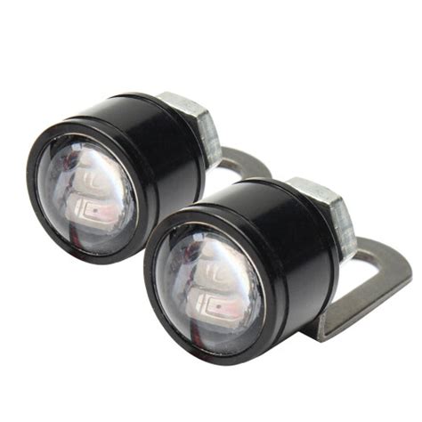 Pair 12V Motorcycle Mirror Mount Eagle Eye LED Flash Strobe Backup DRL