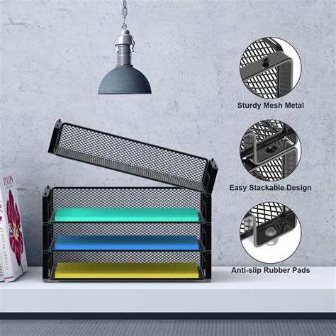 Snapklik Samstar Stackable Letter Paper Tray Desk File Organizer