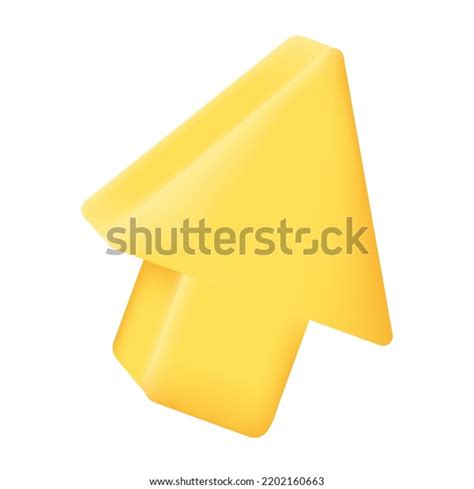 Yellow Arrow Pointer Mouse Cursor 3d Stock Vector (Royalty Free ...