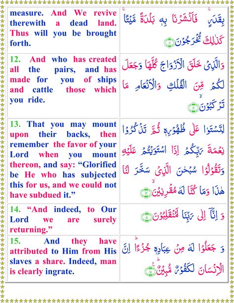 Surah Az Zukhruf English Quran O Sunnat