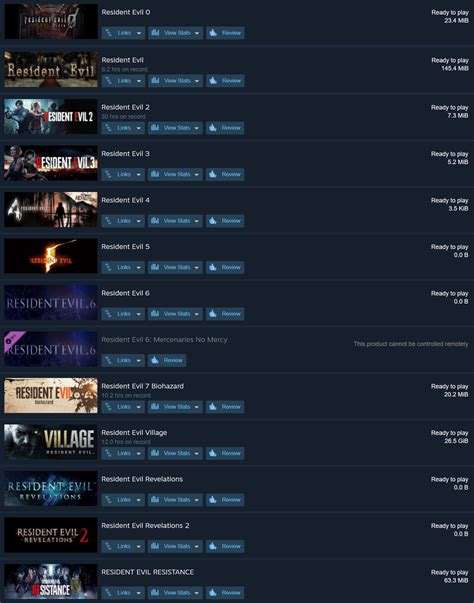 Resident Evil Collection on Steam. Some have a lot of achievements ...