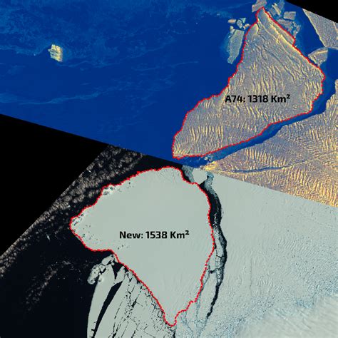 Antarctica - New Iceberg on Brunt Ice Shelf - 2023 Jan 22nd | Soar