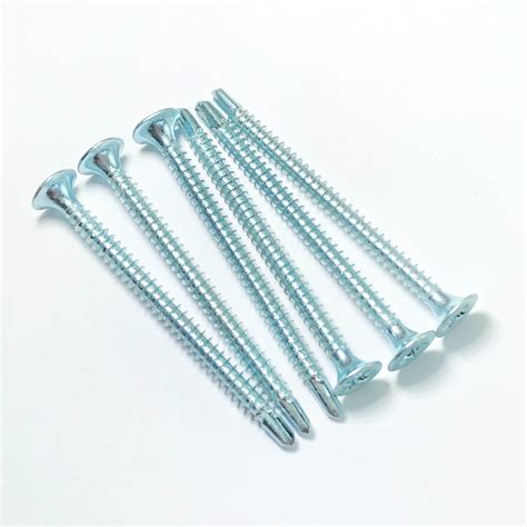 White Blue Galvanized Self Drilling Fine Thread Bugle Head Phillips