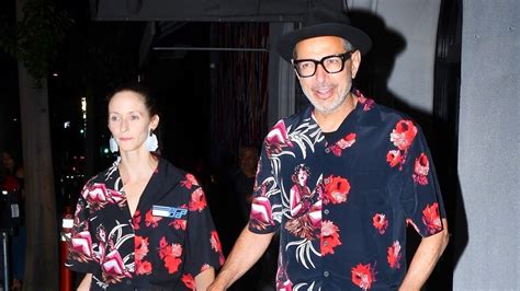 Jeff Goldblum And Emilie Livingston Wore Matching Prada Shirts