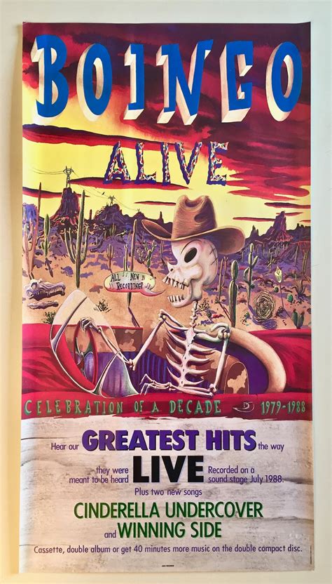 OINGO BOINGO Promo Poster Alive Greatest Hits 1988 Vintage Original ...