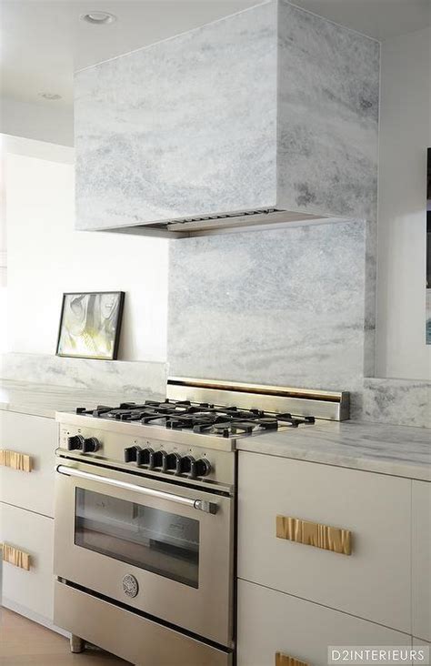 Kitchen With Marble Hood Contemporary Kitchen