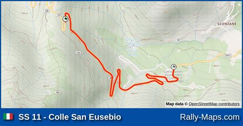 SS 11 Colle San Eusebio Stage Map Rally 1000 Miglia 2010 ERC