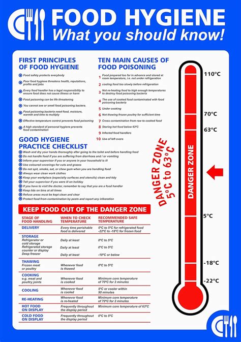 Food Safety Temperature Chart Printable