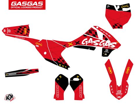 kit déco motocross gasgas kartel rouge Kutvek