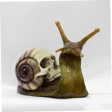 Statue D Escargot Figurine D Escargot De Coquille De Cr Ne En R Sine