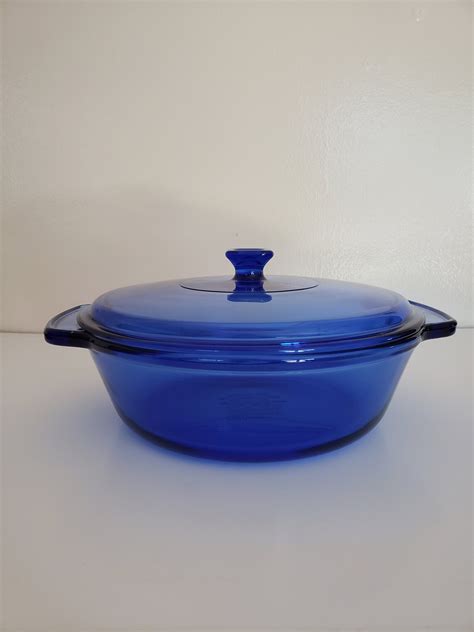 Anchor Hocking Quart Casserole Dish Cobalt Blue Etsy Italia