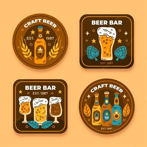 Premium Vector Hand Drawn Beer Bar Template Design