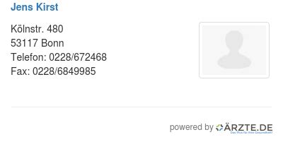 Jens Kirst In Bonn Fa F R Innere Medizin Rzte De