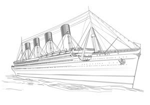 RMS Titanic coloring page from zup.kids