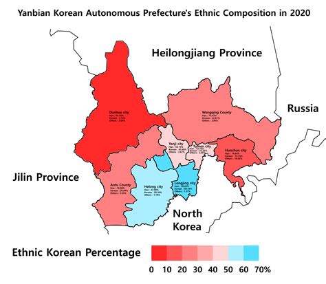 Yanbian Korean Autonomous Prefecture's Ethnic Composition in 2020 : r/LinguisticMaps