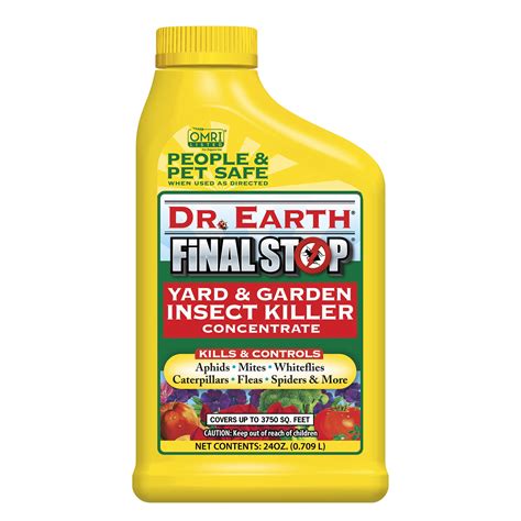 Dr Earth Organic And Natural Final Stop Yard And Garden Insect Killer 24 Oz Concentrate