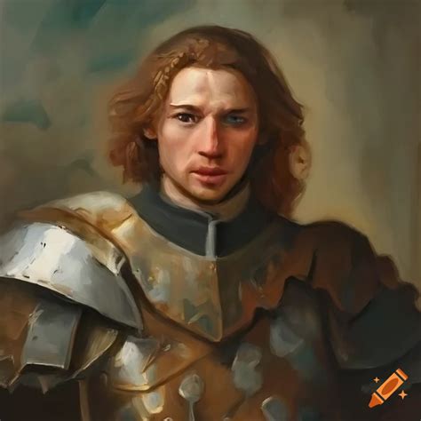 Oil Painting Of A Brave Human Male Knight On Craiyon
